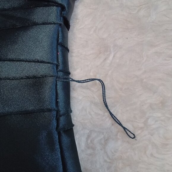 Bebe Womens Dark Blue Satin Badge Cocktail Dress Size M - Picture 7 of 7